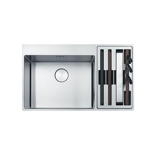 Oven Franke in black and its drawing